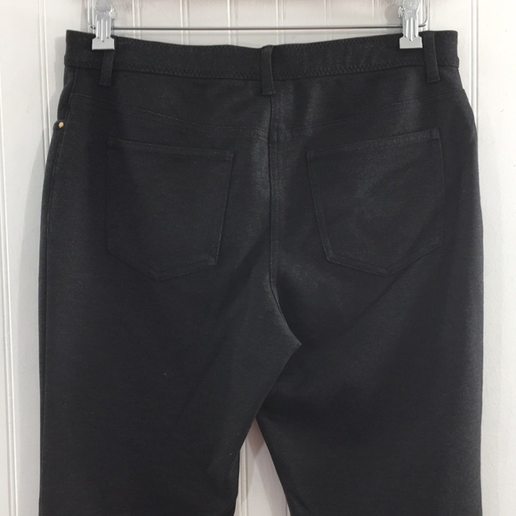 Chico's So Slimming Gray Ponte Peyton Pants Womens 1 Short Medium 8 - Picture 5 of 12